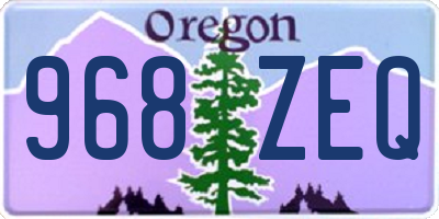 OR license plate 968ZEQ