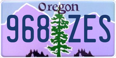 OR license plate 968ZES