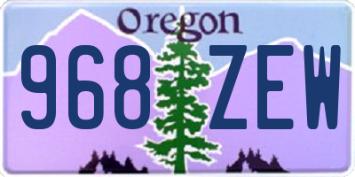 OR license plate 968ZEW