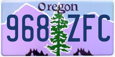 OR license plate 968ZFC