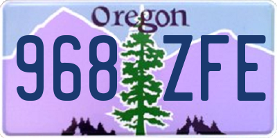 OR license plate 968ZFE