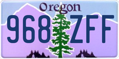 OR license plate 968ZFF
