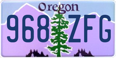 OR license plate 968ZFG