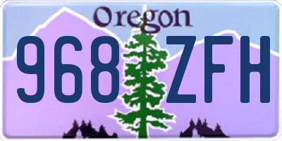 OR license plate 968ZFH