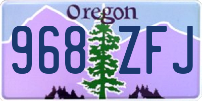 OR license plate 968ZFJ