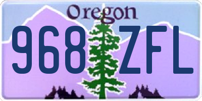 OR license plate 968ZFL