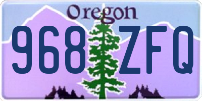 OR license plate 968ZFQ