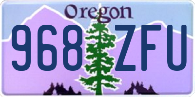 OR license plate 968ZFU