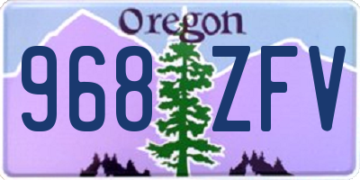 OR license plate 968ZFV