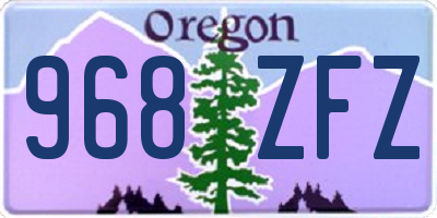 OR license plate 968ZFZ