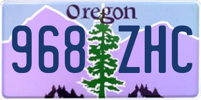 OR license plate 968ZHC