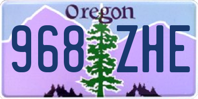 OR license plate 968ZHE