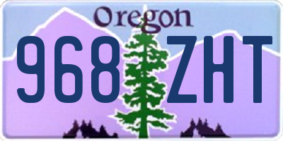 OR license plate 968ZHT