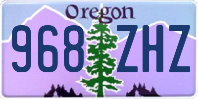 OR license plate 968ZHZ