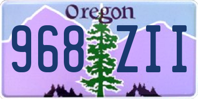 OR license plate 968ZII