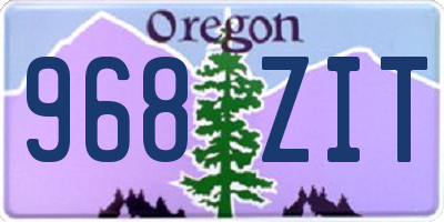 OR license plate 968ZIT