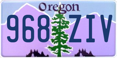 OR license plate 968ZIV