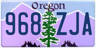 OR license plate 968ZJA