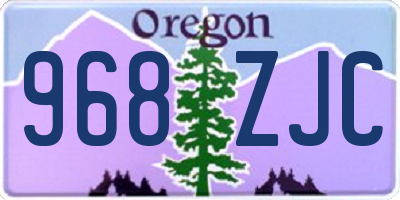 OR license plate 968ZJC