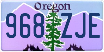 OR license plate 968ZJE