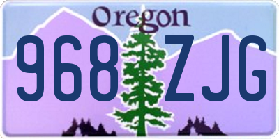 OR license plate 968ZJG