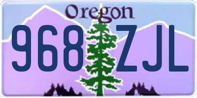 OR license plate 968ZJL