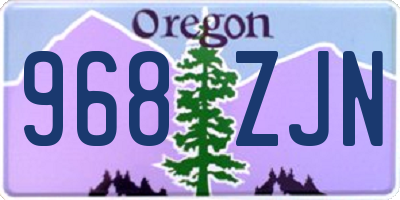 OR license plate 968ZJN