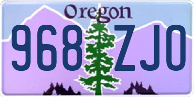 OR license plate 968ZJO