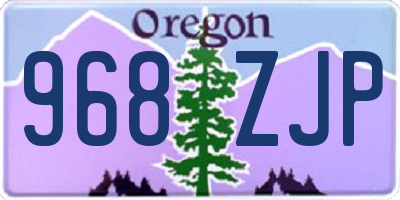 OR license plate 968ZJP
