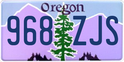 OR license plate 968ZJS