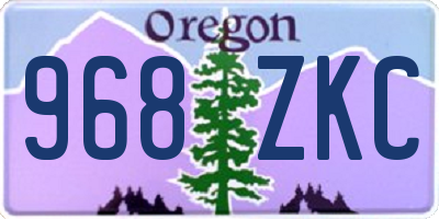 OR license plate 968ZKC