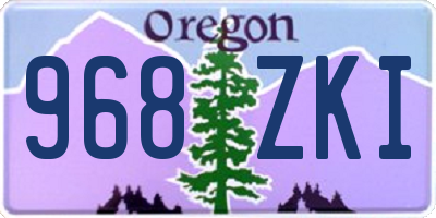 OR license plate 968ZKI