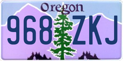 OR license plate 968ZKJ