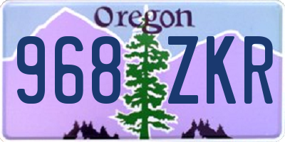 OR license plate 968ZKR