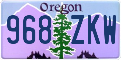 OR license plate 968ZKW