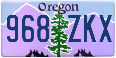 OR license plate 968ZKX