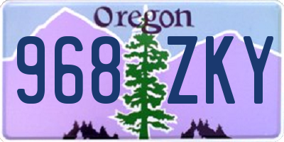 OR license plate 968ZKY