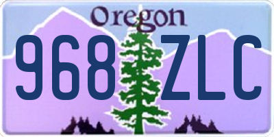 OR license plate 968ZLC