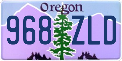 OR license plate 968ZLD