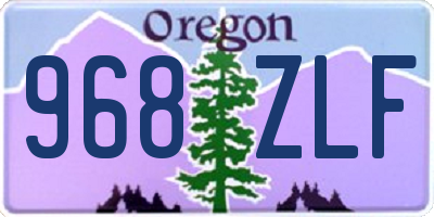 OR license plate 968ZLF