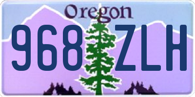 OR license plate 968ZLH