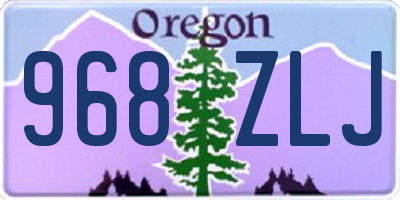 OR license plate 968ZLJ
