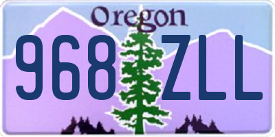 OR license plate 968ZLL