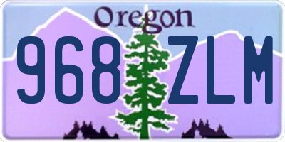OR license plate 968ZLM