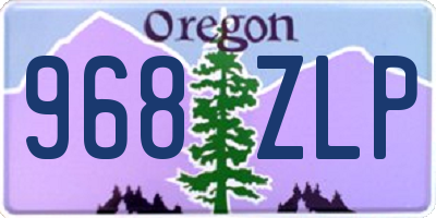 OR license plate 968ZLP