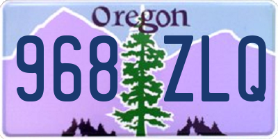 OR license plate 968ZLQ