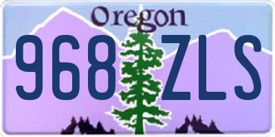 OR license plate 968ZLS