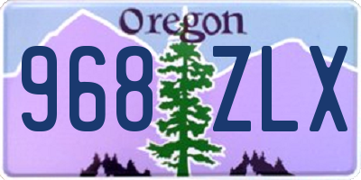 OR license plate 968ZLX