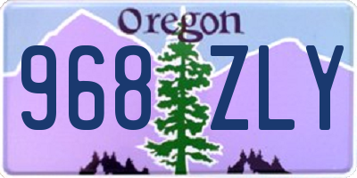 OR license plate 968ZLY