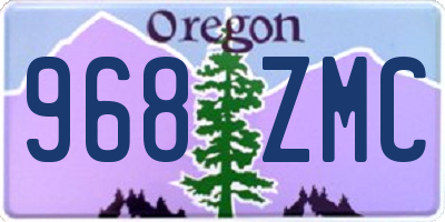 OR license plate 968ZMC